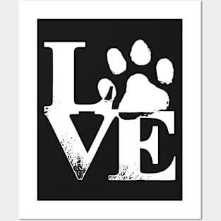 Love Dogs Paw For Heart! Tshirt For Men and Women Posters and Art